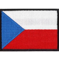 Zászló - cseh zászló - ruhára vasalható textil matrica 1db.