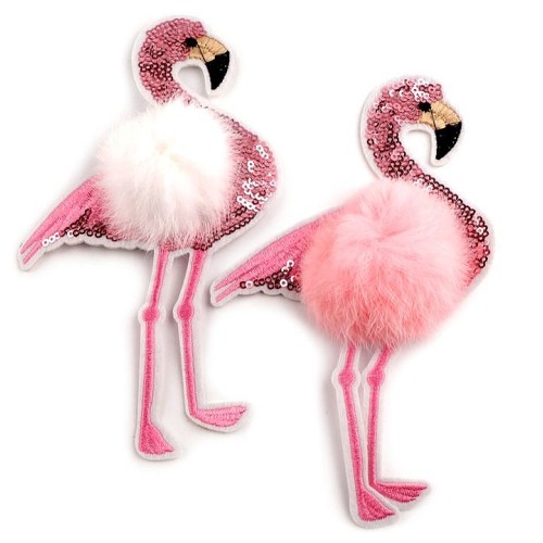 Felvasalhaü flamingó műbőrrel1 - 1db.