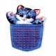 Textil aplikáció / felvasalható folt macska zsebben2 - 2db.