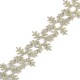Karácsonyi öntapadós paszomány hópelyhek szélessége 35 mm 13.5m