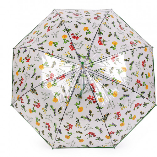 Női / lányos átlátszó kilövős esernyő réti virág 1db.