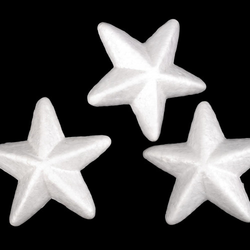 Csillag 3D Ø8,5 cm polisztirol3 - 3db.