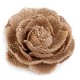 Textilní aplikáció / felvarrható juta virág1 - 1db.