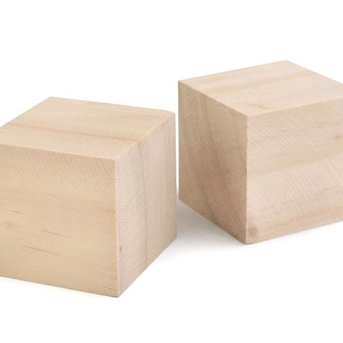 Fa kocka - félkészáru 4x4 cm10 - 10db.