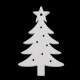 Fa karácsonyi dekorációs csillag, hópehely, karácsonyfa, csengettyű, lovacska, rénszarvas felakasztható / ragasztható6 - 6db.