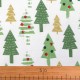 Karácsonyi pamut anyag újjrahasznosított fa 1m