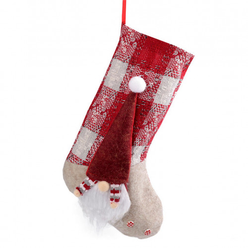 Mikulás csizma / karácsonyi zoknyi 24x44 cm 1db.