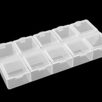 Műanyag tároló dobrz / kiegészítőknek 6x13,2x2 cm 1db.