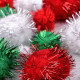 Karácsonyi lurex zsenilia golyó Pompon mix méretek 1zacskó