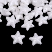 Csillag glitteres 3D Ø2 cm polisztirol 1zacskó
