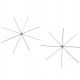 Karácsonyi csilag / drót pehely gyöngyfűző alap Ø10,5 cm, 12,5 cm, 13,2 - 2db.