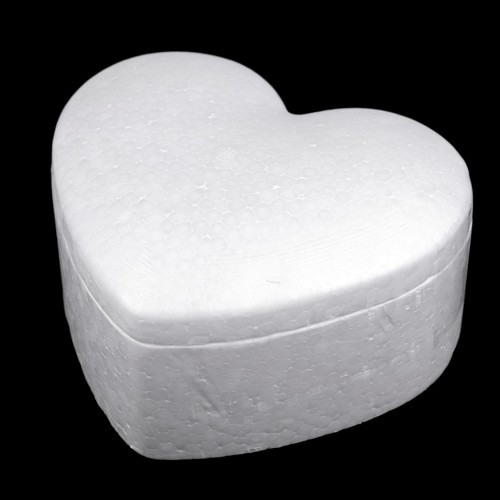 Hungarocell doboz szív szétszedhető 12,5x15 cm polisztirol 1db.