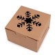 Karácsonyi dísz papír doboz natúr ablakos, pehely, csengő 10db.