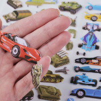 Műanyag öntapadós 3D dekor autók 1card